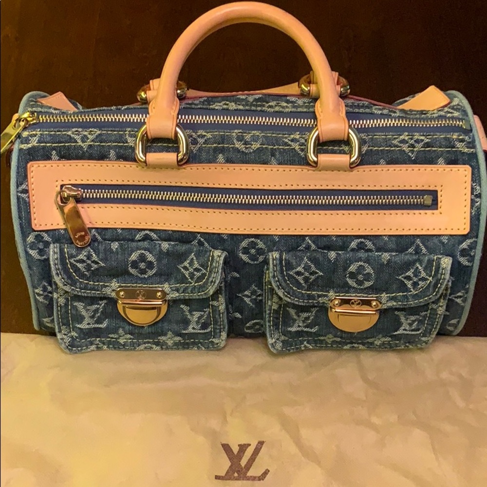 LOUIS VUITTON Neo Speedy Monogram denim bag
